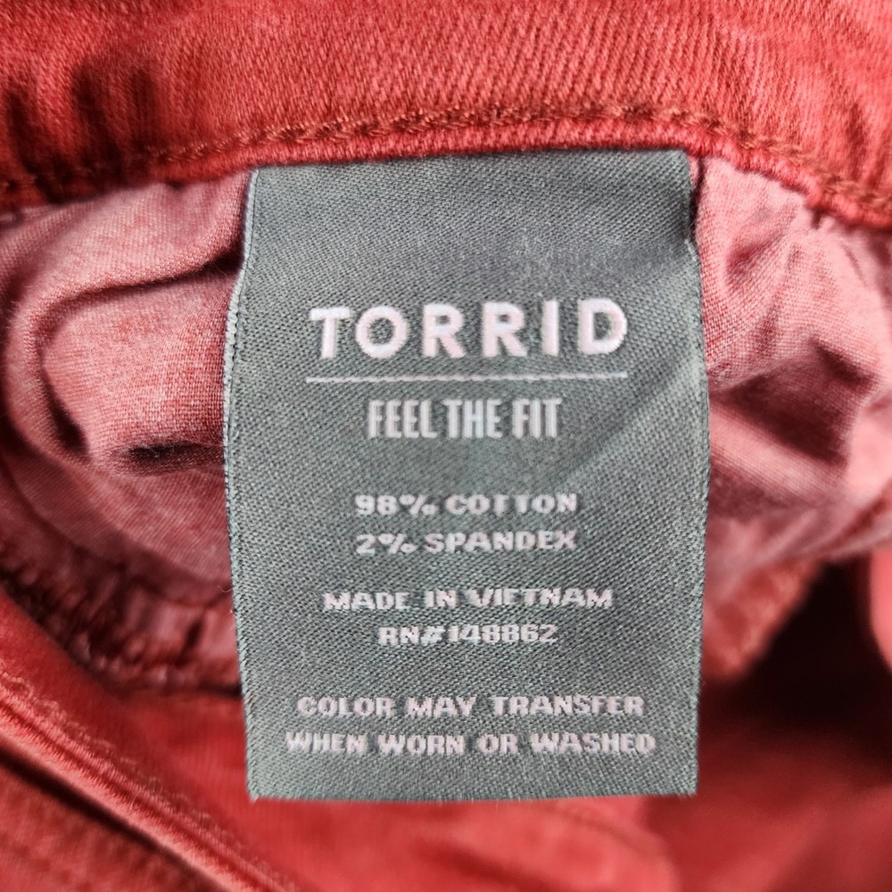 Torrid Boyfriend Straight Jeans Women 18R Red Vintage Stretch‎ Denim Pants - Picture 9 of 10